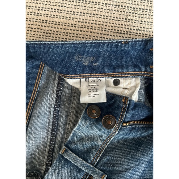 Hudson Low Rise Skinny Jeans Blue Denim Bleached - Picture 6 of 14